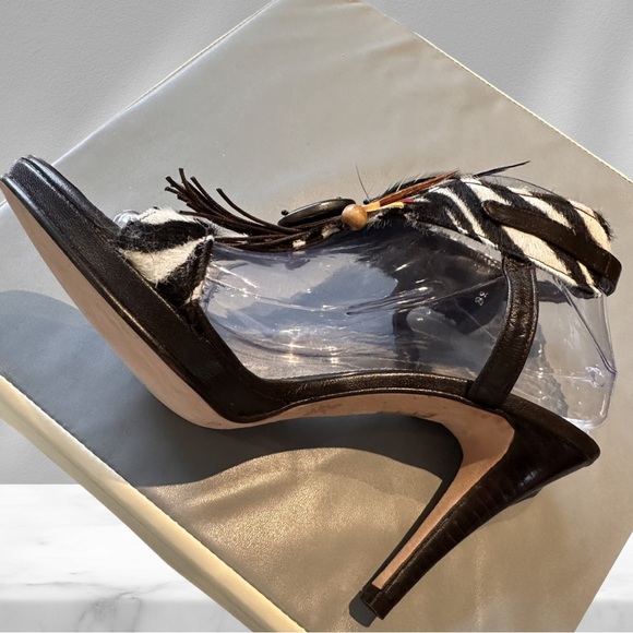 Ramon Tenza All Leather High Heel Sandals NWT 38 - Picture 3 of 9